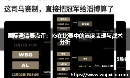 国际邀请赛点评：IG在比赛中的速度表现与战术分析